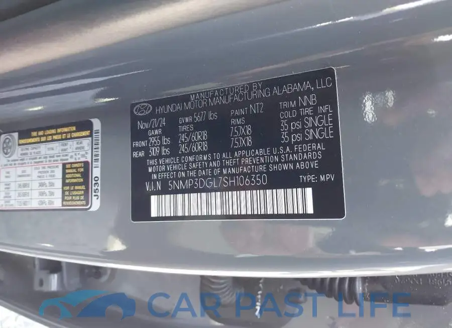 5NMP3DGL7SH106350# 9