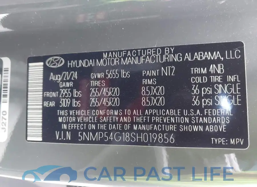 5NMP54G18SH019856# 9