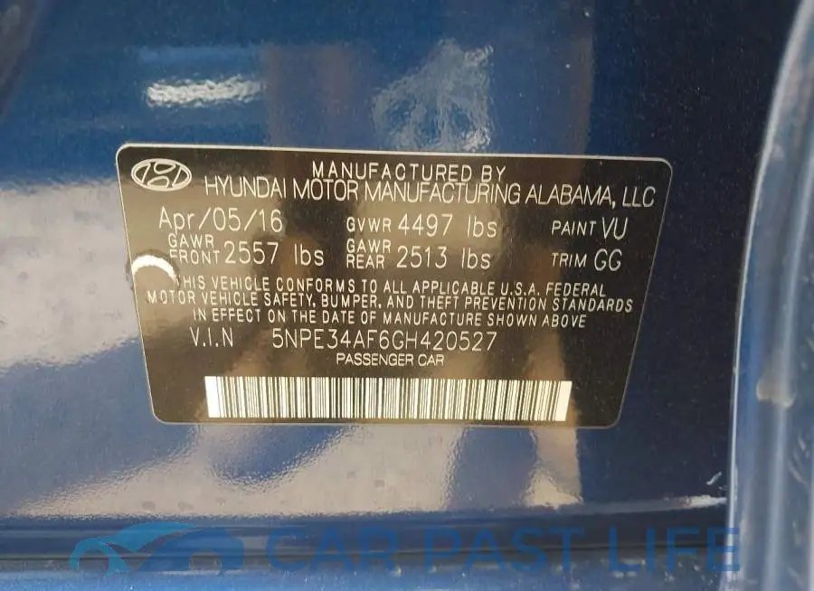 5NPE34AF6GH420527# 9