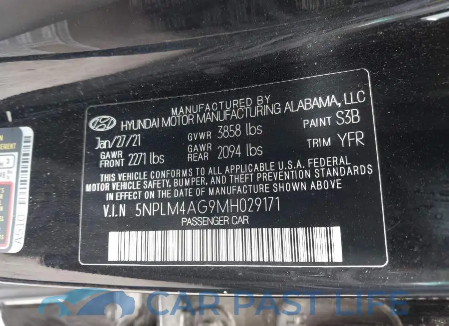 5NPLM4AG9MH029171# 9