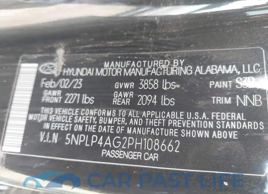 5NPLP4AG2PH108662# 9