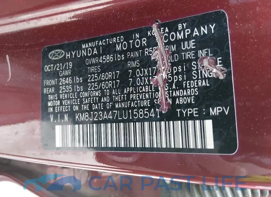KM8J23A47LU158541# 9