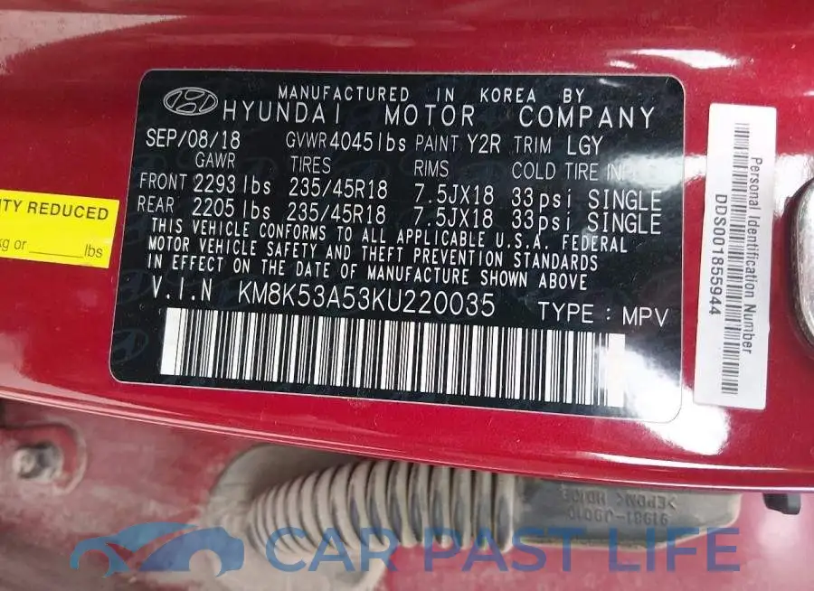 KM8K53A53KU220035# 9