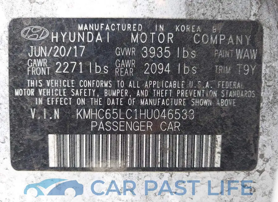 KMHC65LC1HU046533# 9