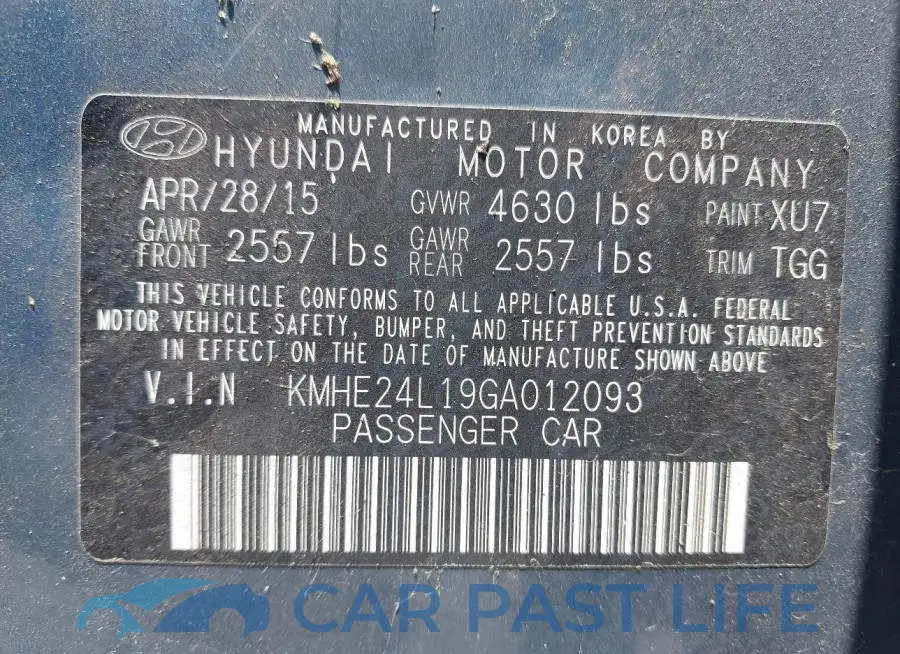 KMHE24L19GA012093# 9