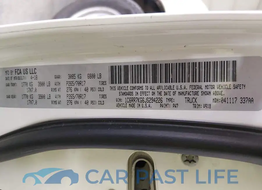 1C6RR7KG6JS294226# 9