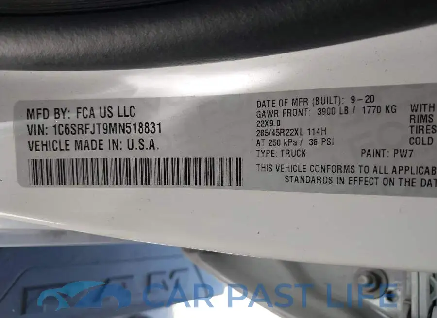 1C6SRFJT9MN518831# 9