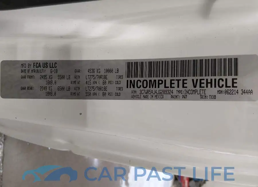 3C7WR5AJ4JG289324# 9