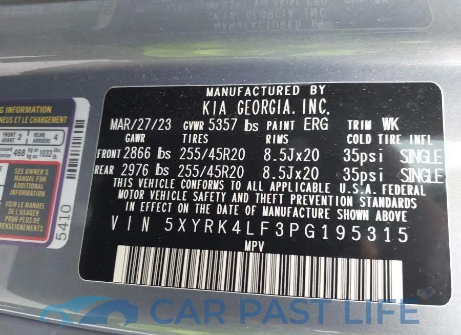 5XYRK4LF3PG195315# 9