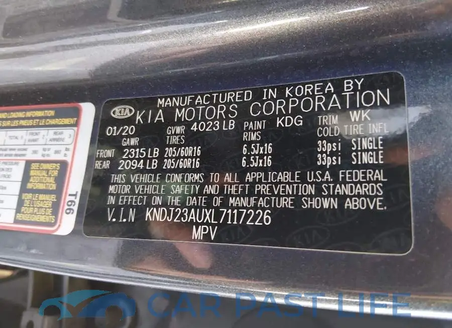 KNDJ23AUXL7117226# 9