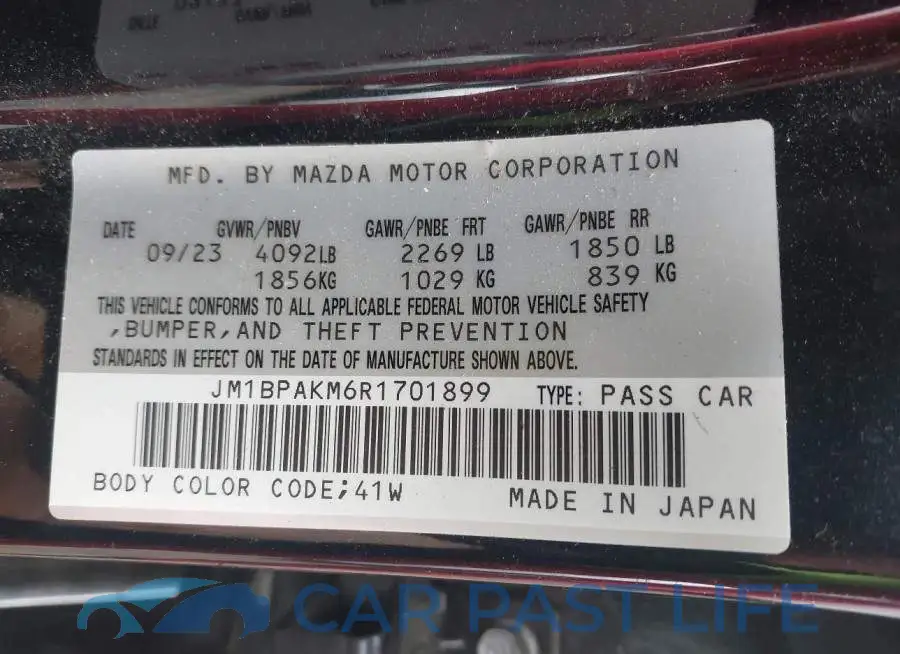 JM1BPAKM6R1701899# 9