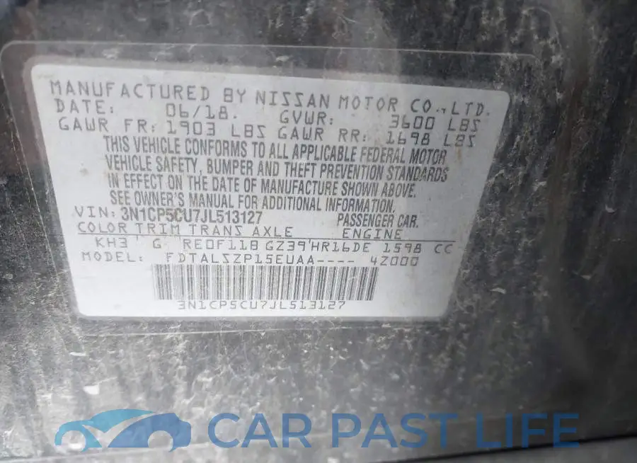 3N1CP5CU7JL513127# 9