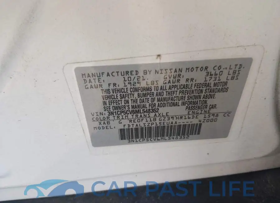 3N1CP5CV6ML548352# 9