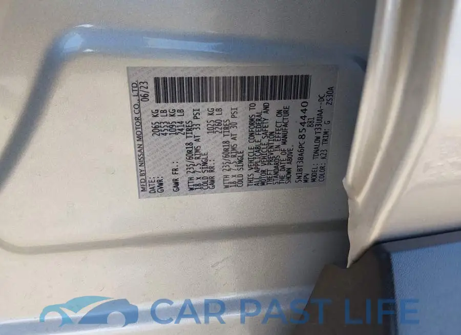 5N1BT3BA6PC854440# 9
