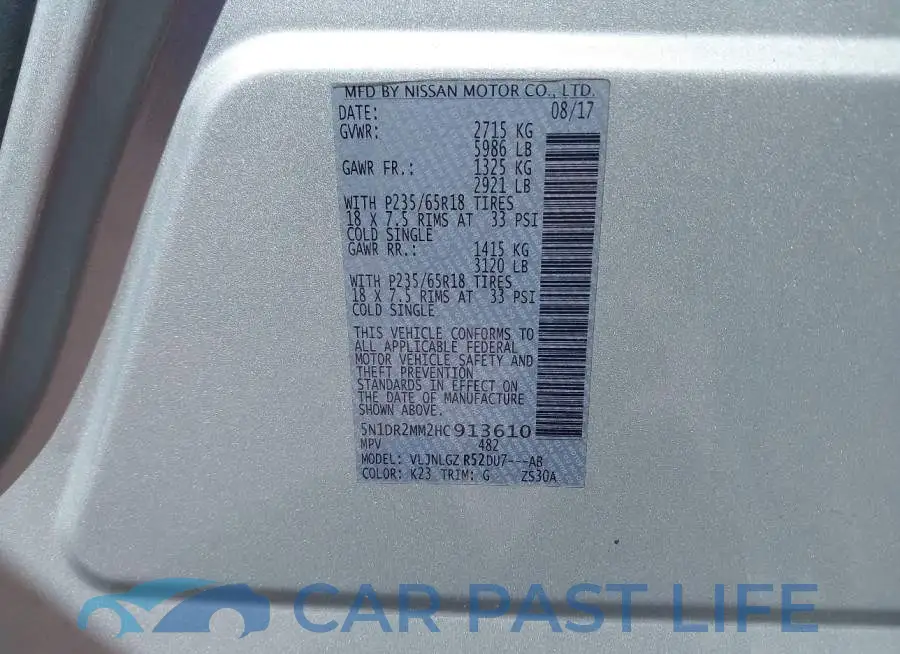 5N1DR2MM2HC913610# 9