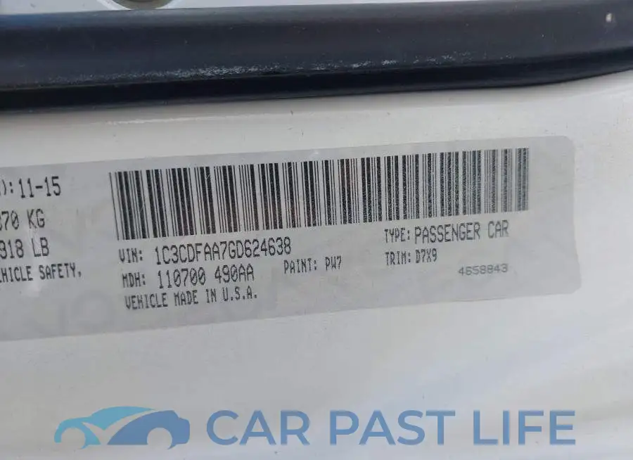 1C3CDFAA7GD624638# 9