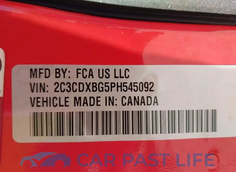 2C3CDXBG5PH545092# 9
