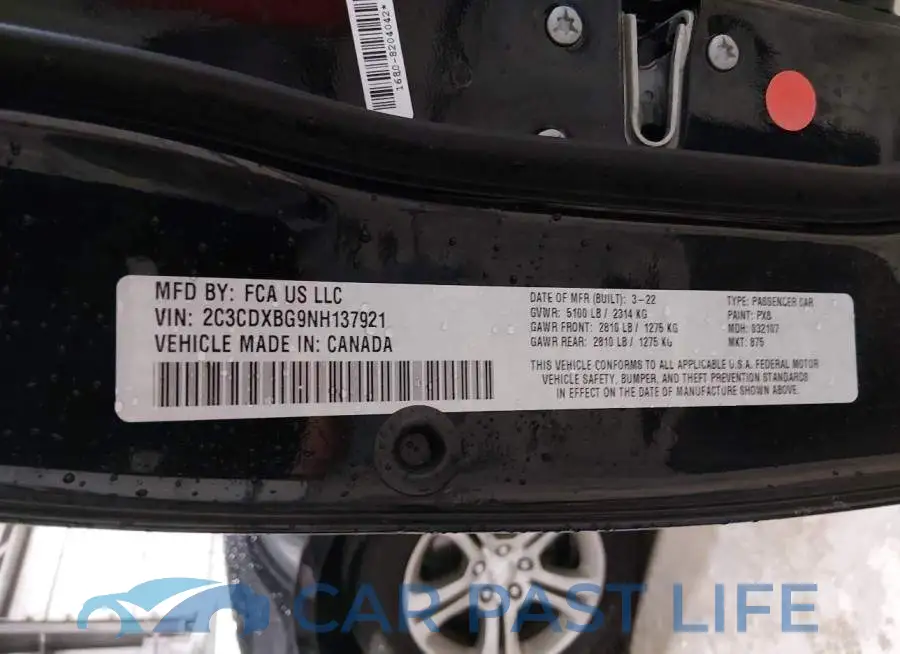 2C3CDXBG9NH137921# 9