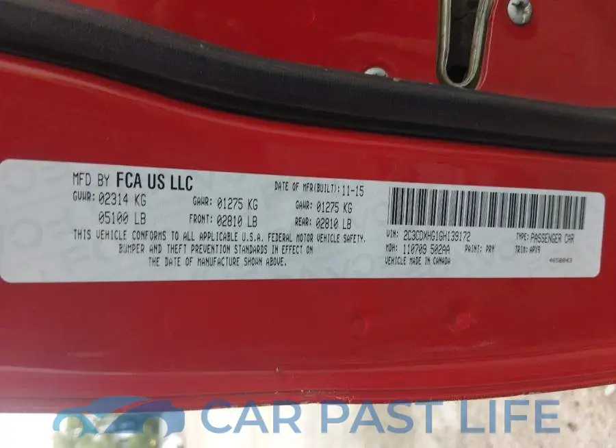2C3CDXHG1GH139172# 9