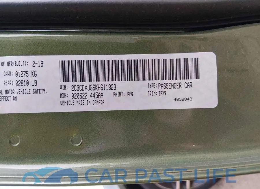 2C3CDXJG6KH611823# 9