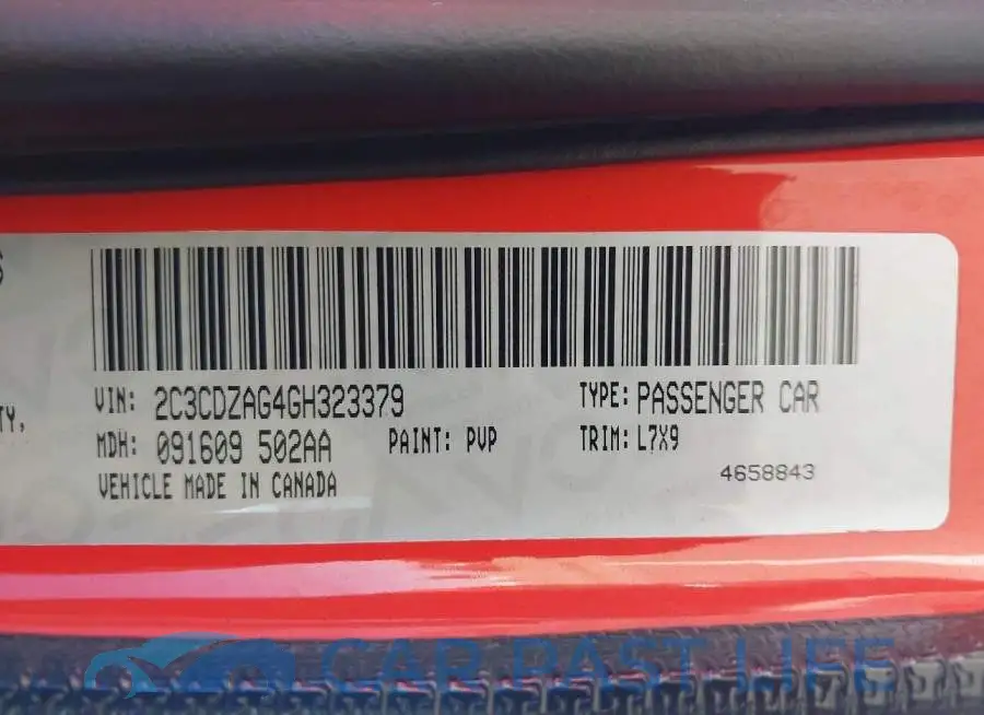 2C3CDZAG4GH323379# 9