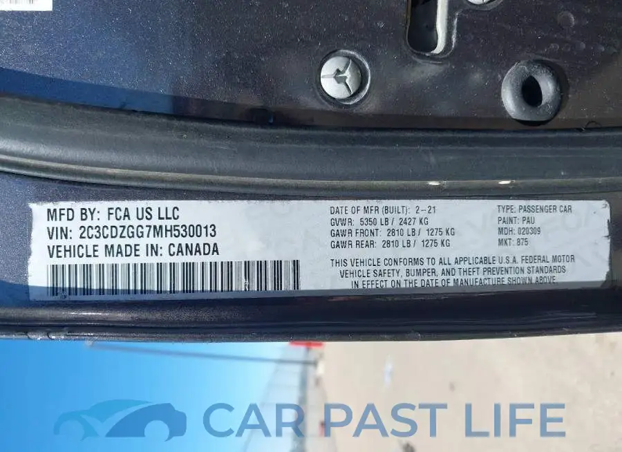 2C3CDZGG7MH530013# 9