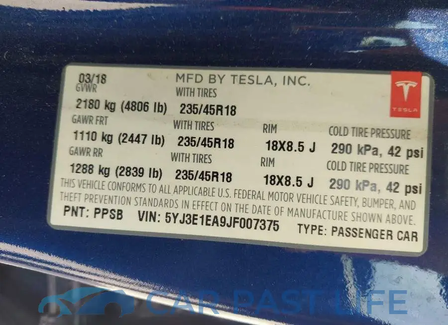 5YJ3E1EA9JF007375# 9