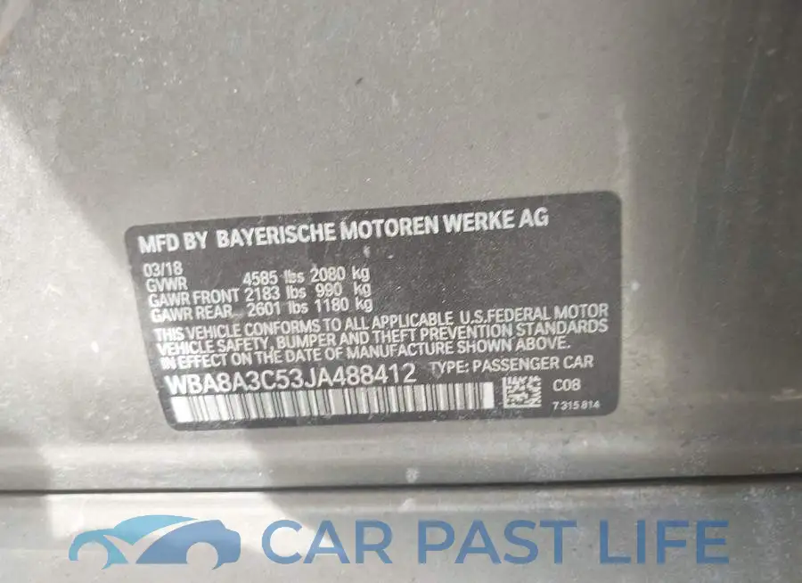 WBA8A3C53JA488412# 9