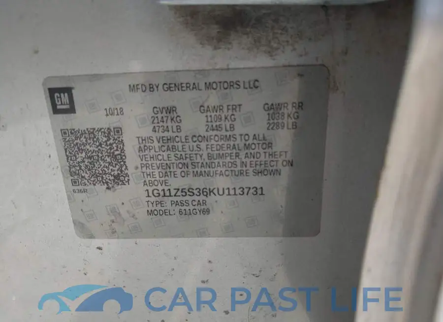 1G11Z5S36KU113731# 9