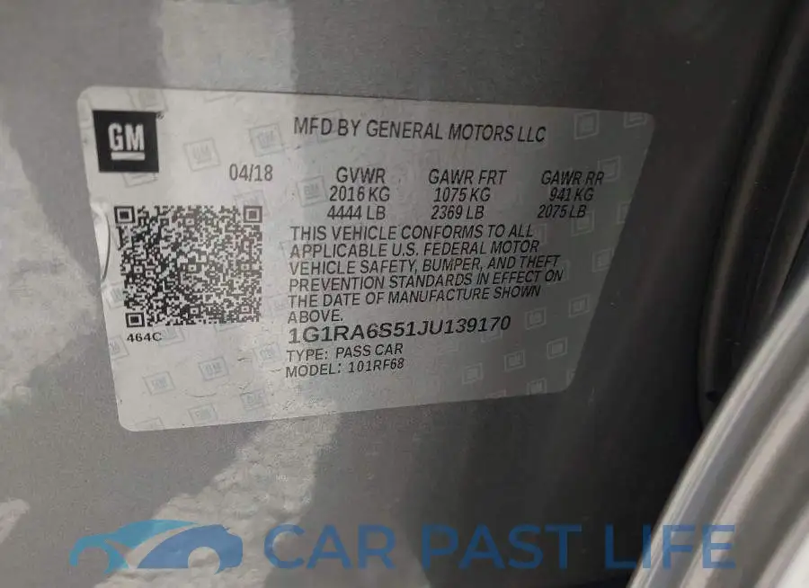 1G1RA6S51JU139170# 9