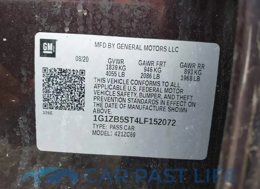 1G1ZB5ST4LF152072# 9