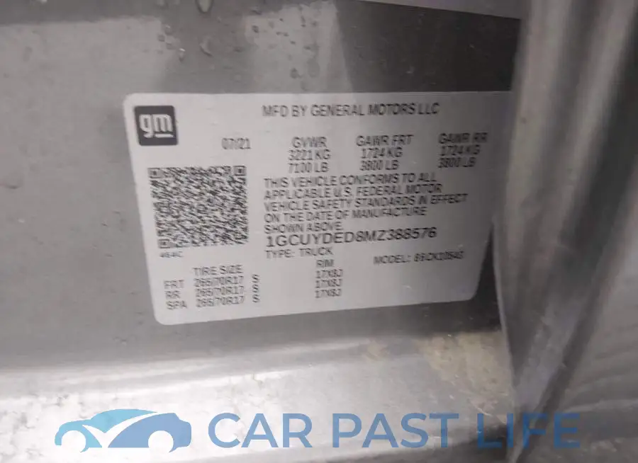 1GCUYDED8MZ388576# 9