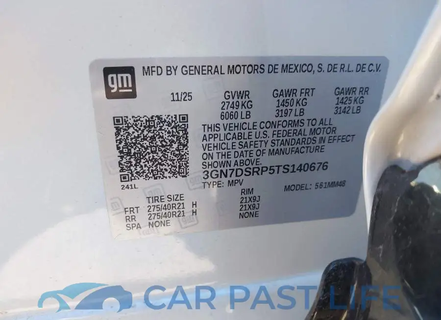 3GN7DSRP5TS140676# 9