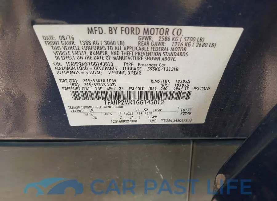 1FAHP2MK1GG143813# 9