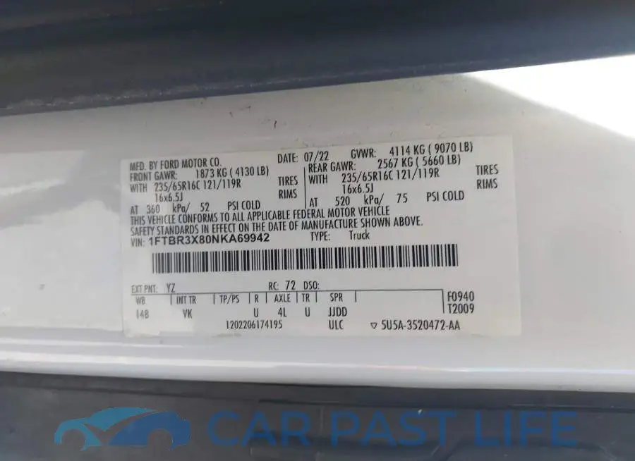 1FTBR3X80NKA69942# 9