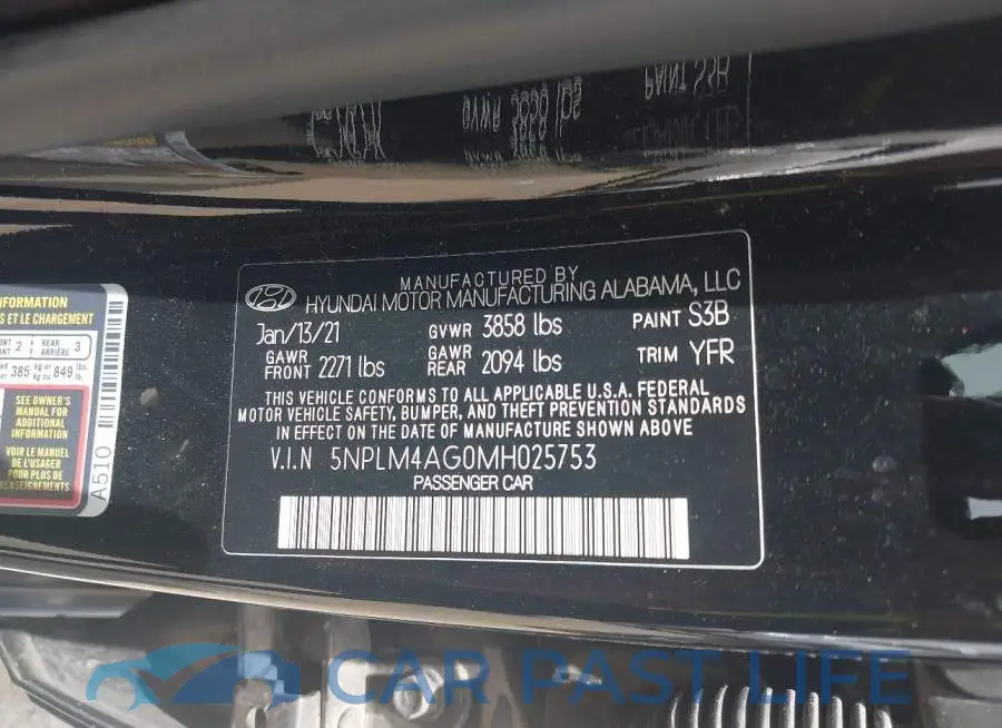 5NPLM4AG0MH025753# 9