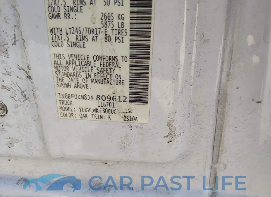 1N6BF0KM8JN809612# 9