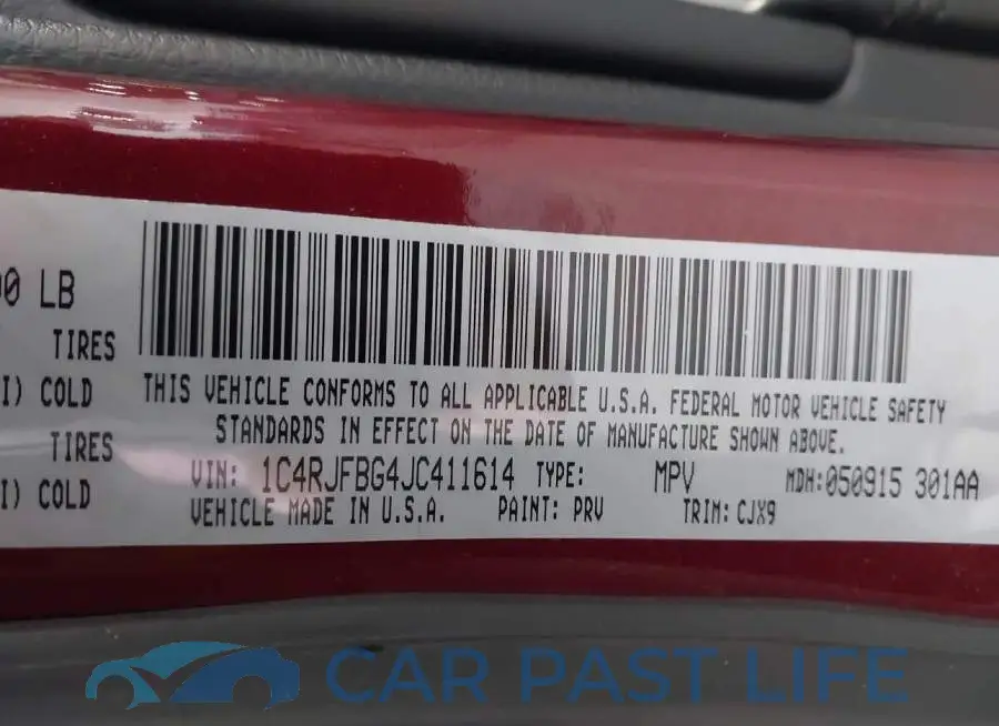 1C4RJFBG4JC411614# 9