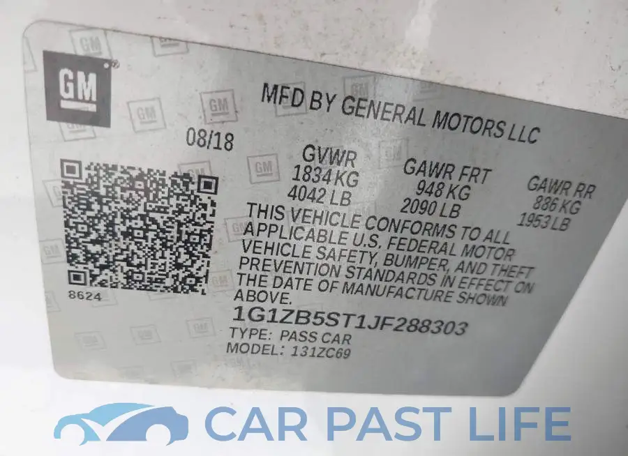 1G1ZB5ST1JF288303# 9