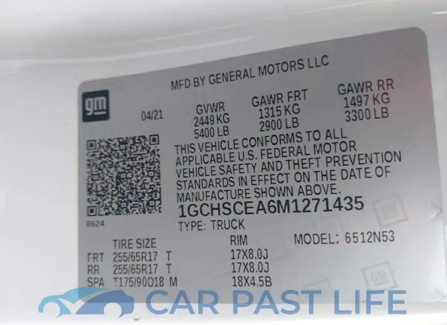 1GCHSCEA6M1271435# 9