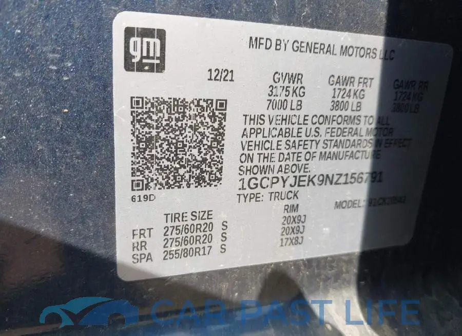 1GCPYJEK9NZ156791# 9
