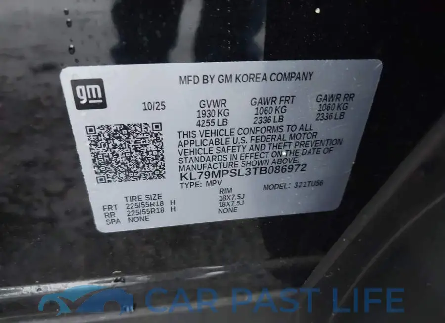 KL79MPSL3TB086972# 9