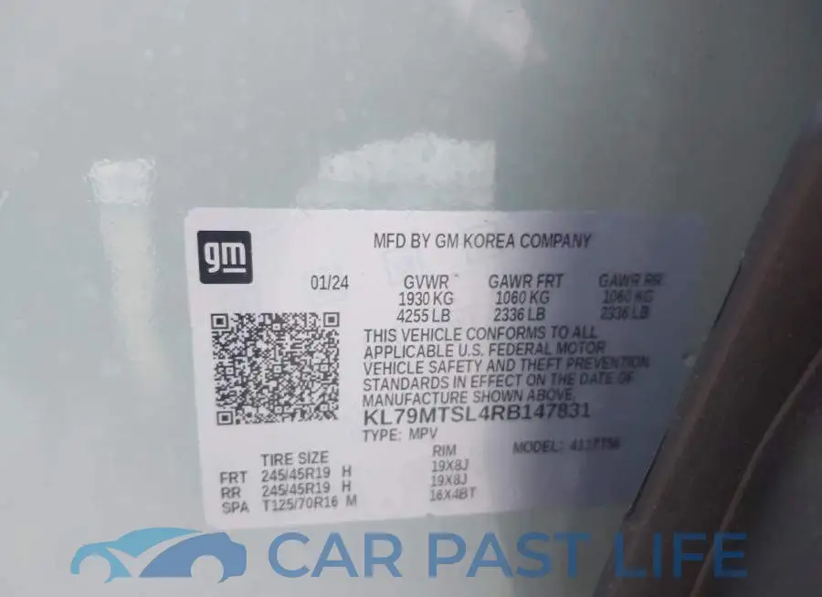 KL79MTSL4RB147831# 9