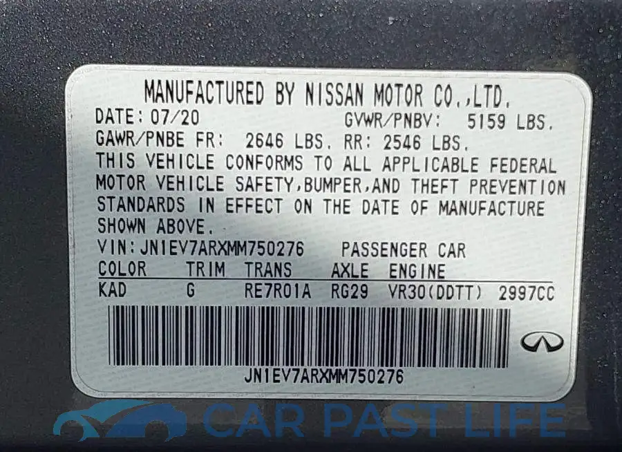 JN1EV7ARXMM750276# 9