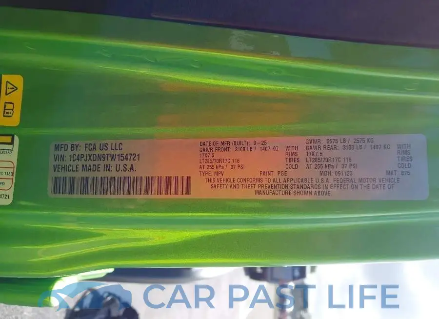 1C4PJXDN9TW154721# 9