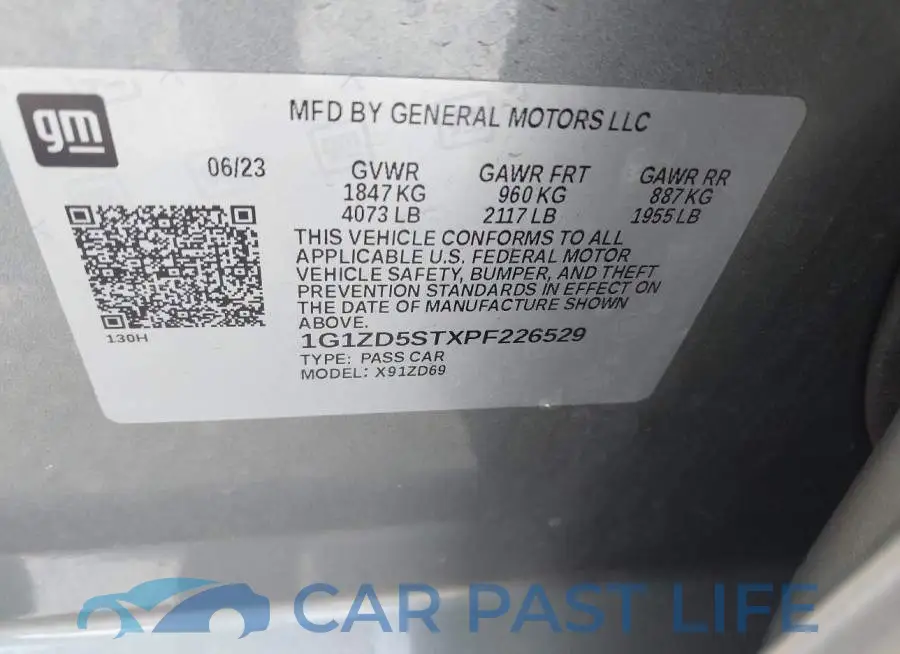 1G1ZD5STXPF226529# 9