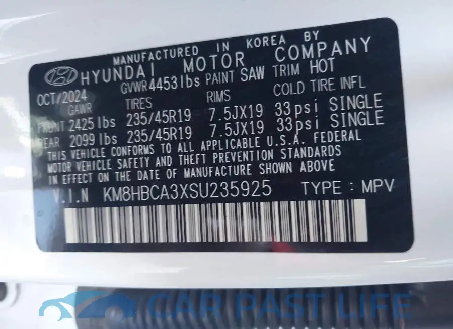 KM8HBCA3XSU235925# 9
