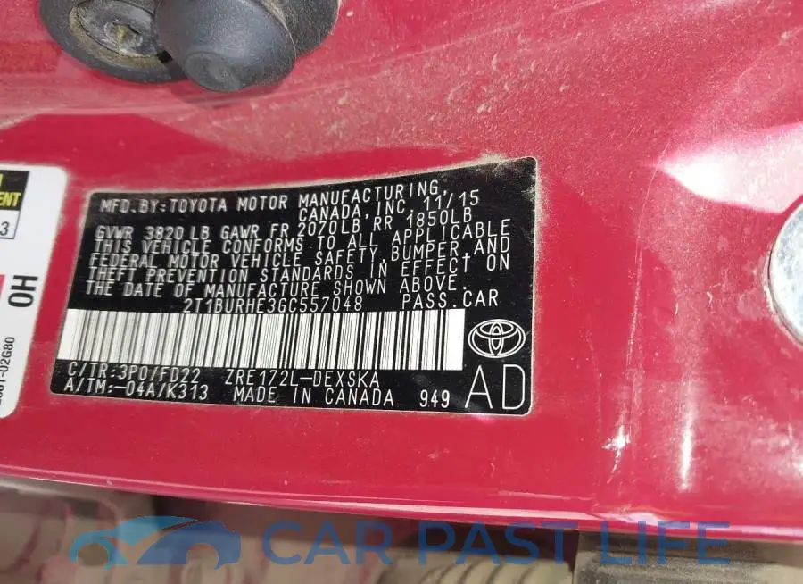 2T1BURHE3GC557048# 9