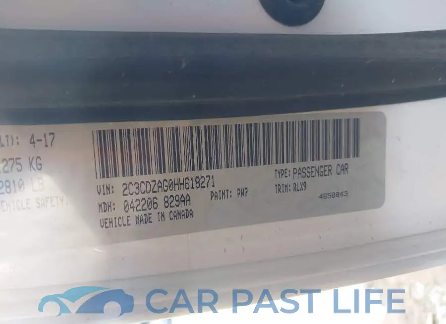 2C3CDZAG0HH618271# 9
