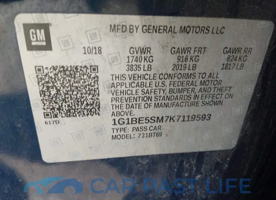1G1BE5SM7K7119593# 9